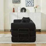Corduroy Folding Sofa Bed With Foam Spring Mattress - Omega Lifestyles