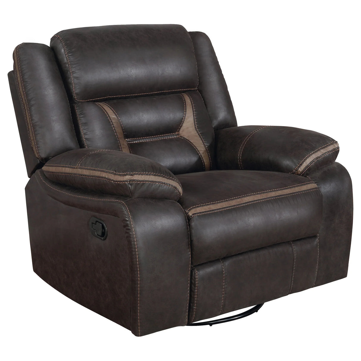 Brown Upholstered 3-Piece Manual Reclining Living Room Set - Omega Lifestyles