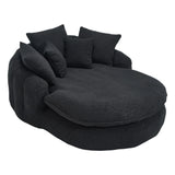 Oversized Chenille Memory Foam Bean Bag Sofa With Pillows - Omega Lifestyles
