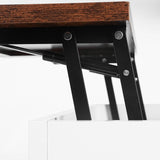 Lift-Top Rustic Coffee Table With Storage And Charging Station - Sleep Galleria
