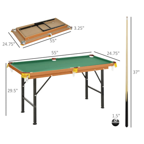 Portable Folding Miniature Billiards Pool Table With Full Set - Omega Lifestyles