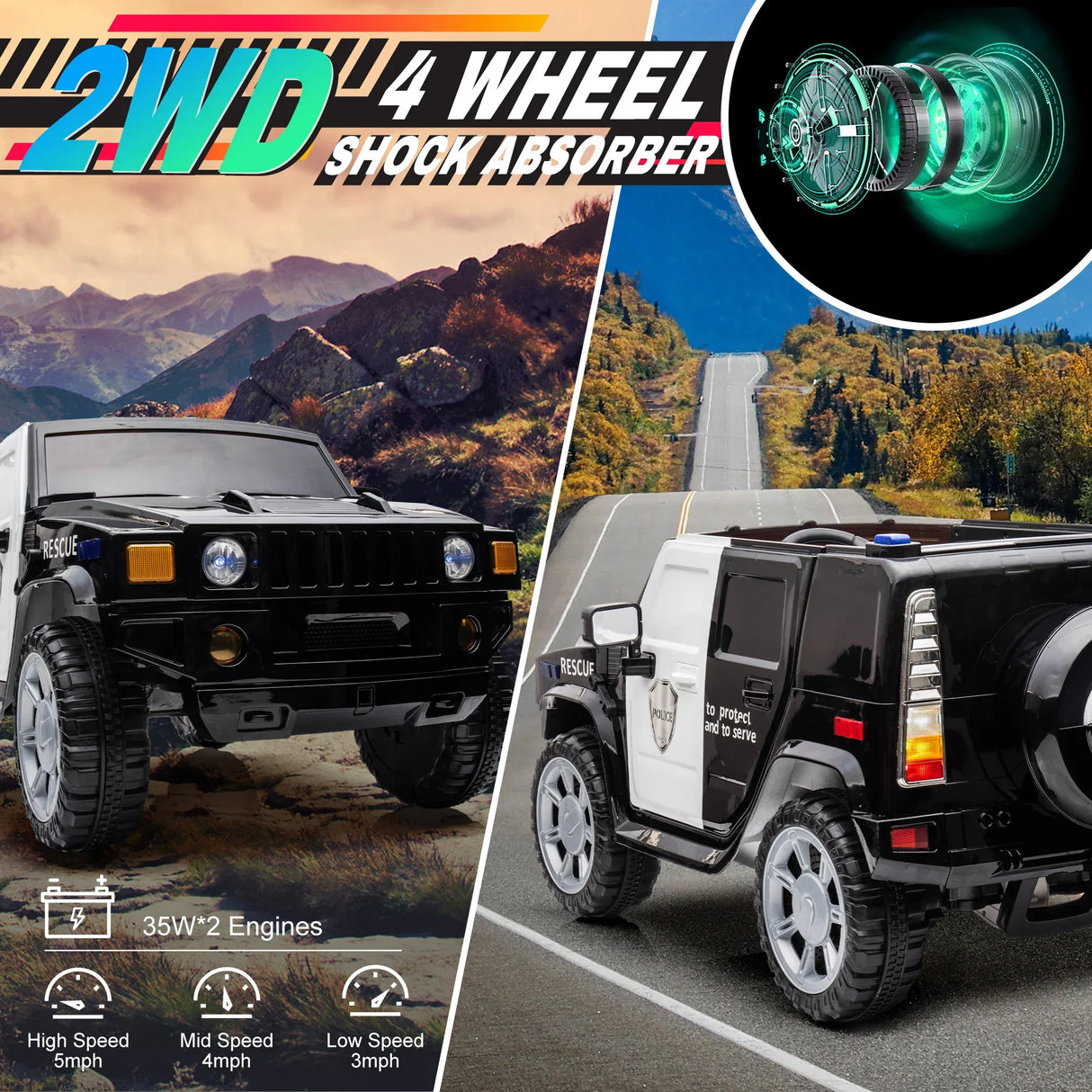 Electric Ride-On Car With Remote Control And Music - Omega Lifestyles