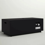 Modern Steel Outdoor Propane Fire Pit Table With Lid - Omega Lifestyles