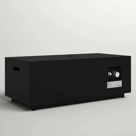 Modern Steel Outdoor Propane Fire Pit Table With Lid - Omega Lifestyles