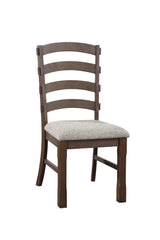 Set Of 2 Pascaline Gray Fabric Rustic Side Chairs - Omega Lifestyles