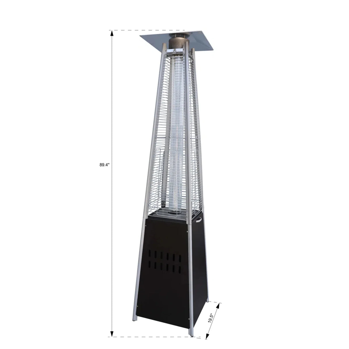Commercial Grade Mocha Stainless Steel Propane Patio Heater - Omega Lifestyles