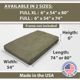 Memory Foam Infused Firm 6-Inch Full XL Futon Mattress - Omega Lifestyles