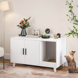 Hidden Cat Litter Box Enclosure With Scratching Mat - Sleep Galleria