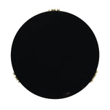 Modern Black Mirror Round Coffee Table With Shelf - Sleep Galleria