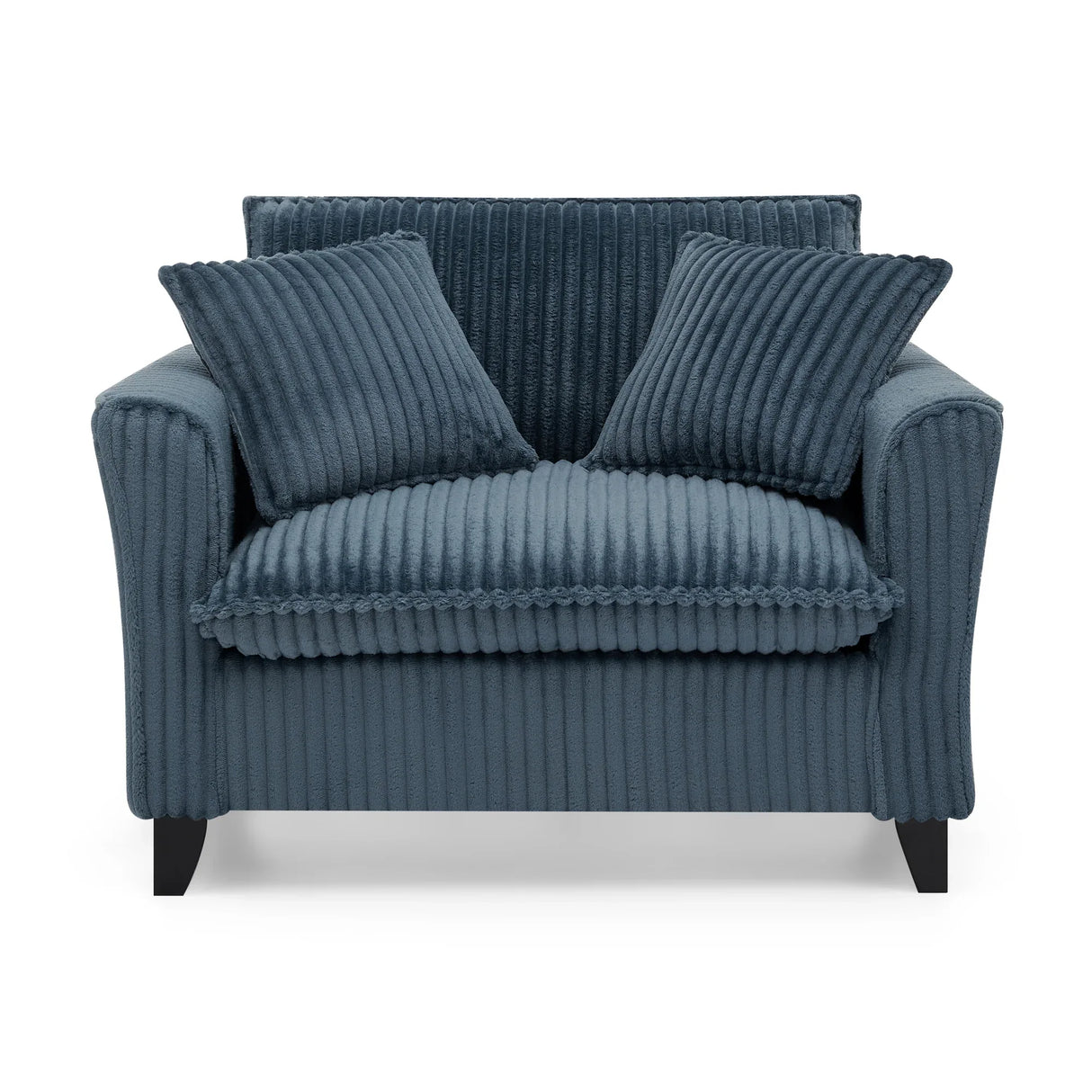 Corduroy Foam Lazyman Single-Person Sofa Chair Blue - Omega Lifestyles