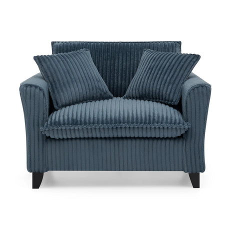 Corduroy Foam Lazyman Single-Person Sofa Chair Blue - Omega Lifestyles