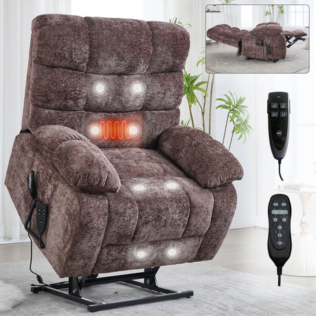 Medium-Firm Power Lift Recliner Chair With Heat Massage - Omega Lifestyles