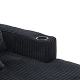 Oversized Corduroy Recliner Sofa With USB Charging - Omega Lifestyles
