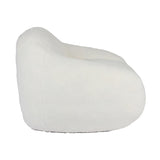Spacious Off White Teddy Fabric Memory Foam Bean Bag Chair - Omega Lifestyles