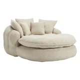 Oversized Chenille Memory Foam Bean Bag Sofa With Pillows - Omega Lifestyles