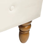 Beige Velvet Classic Storage Chaise Lounge Chair - Omega Lifestyles