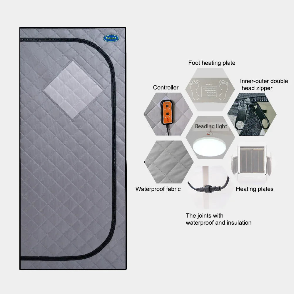 Portable Full Size Infrared Sauna Tent With Heating Foot Pad - Omega Lifestyles