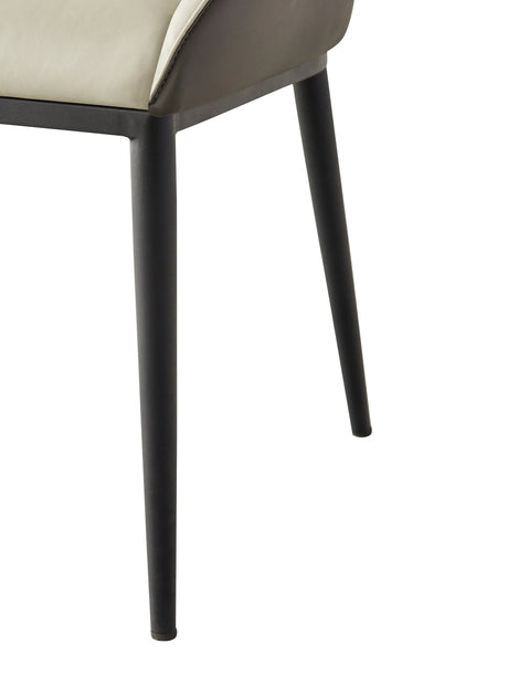 Modern PU Leather Dining Chair Set With Metal Legs Pair - Omega Lifestyles