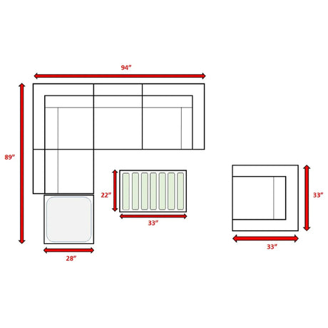 7-Piece Outdoor Wicker Seating Set With Cushions - Omega Lifestyles