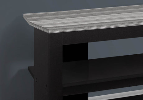 Contemporary 42-Inch Black Grey Particle Board TV Stand - Sleep Galleria