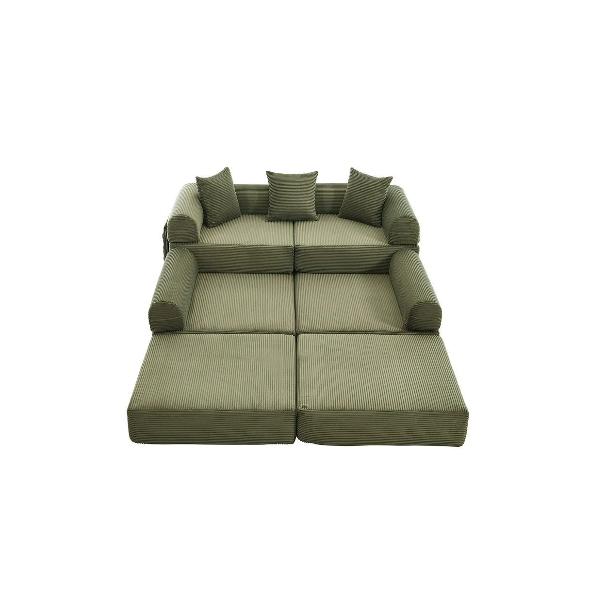 Convertible Folding Corduroy Memory Foam Sofa Bed - Omega Lifestyles