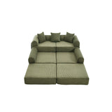 Convertible Folding Corduroy Memory Foam Sofa Bed - Omega Lifestyles