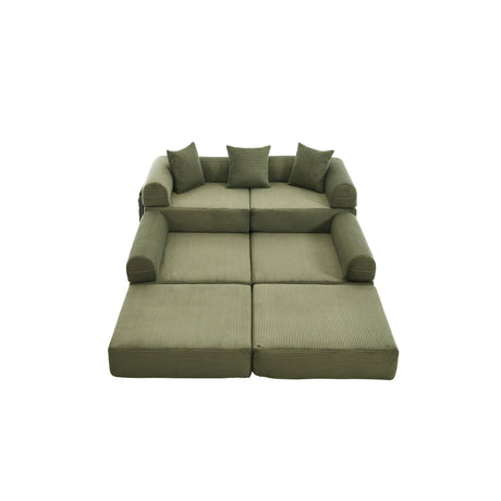 Convertible Folding Corduroy Memory Foam Sofa Bed - Omega Lifestyles