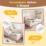 Pink Velvet Upholstered Twin Storage Daybed With Metal Frame - Omega Lifestyles