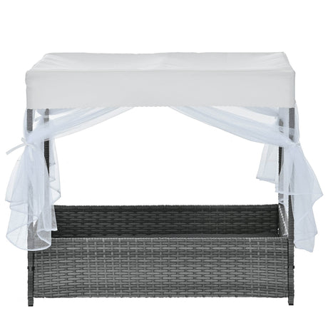 Elevated Covered PE Wicker Pet Patio Bed - Sleep Galleria