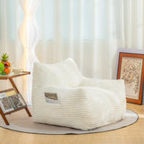 Oversized Soft Corduroy Foam Bean Bag Chair With Armrests - Omega Lifestyles
