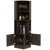 Modern Brown Particle Board Seattle Bar Cabinet Storage Furniture - Omega Lifestyles