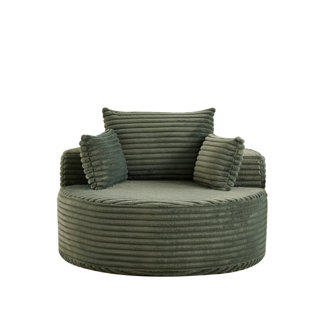 Corduroy Foam Modular Sleeper Chair No Assembly Required - Omega Lifestyles