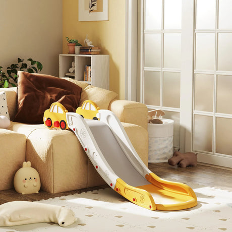 Indoor Yellow Toddler Slide With Safety Buffer Design - Omega Lifestyles