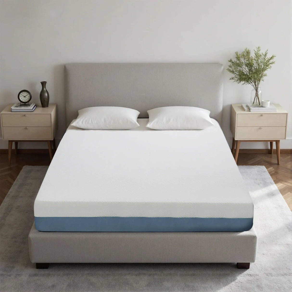 Medium 10-Inch Copper-Infused Cooling Foam Queen Mattress - Omega Lifestyles