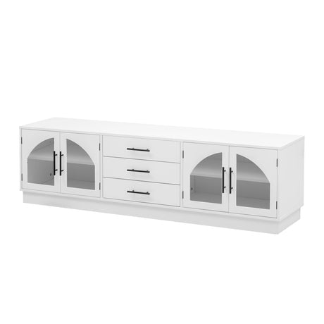 Modern Minimalist White MDF TV Stand With Storage - Sleep Galleria