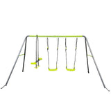Metal Outdoor Kids Swing Set With Four Seats - Omega Lifestyles