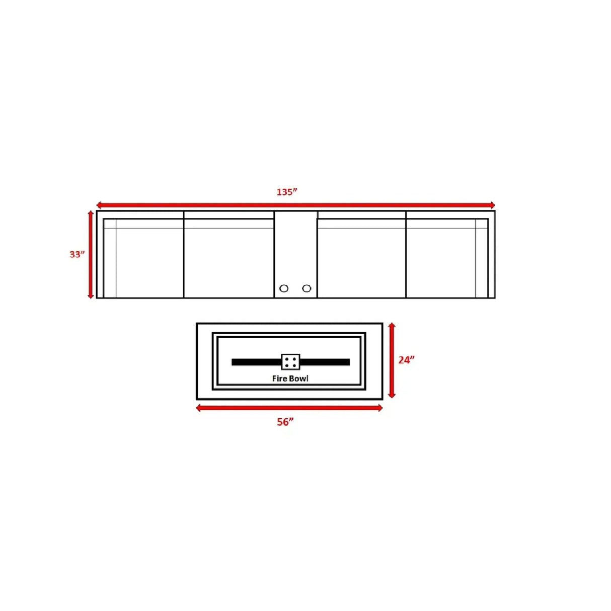 6-Piece Wicker Patio Seating Set With Fire Pit and Cushions - Omega Lifestyles