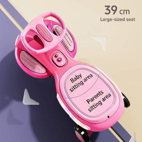 12V Electric Kids Wiggle Car With Bluetooth Lights - Omega Lifestyles