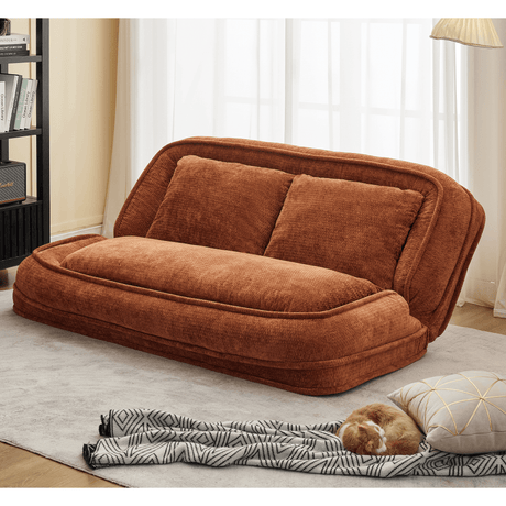Convertible Adjustable Position Chenille Lazy Loveseat Sofa - Sleep Galleria