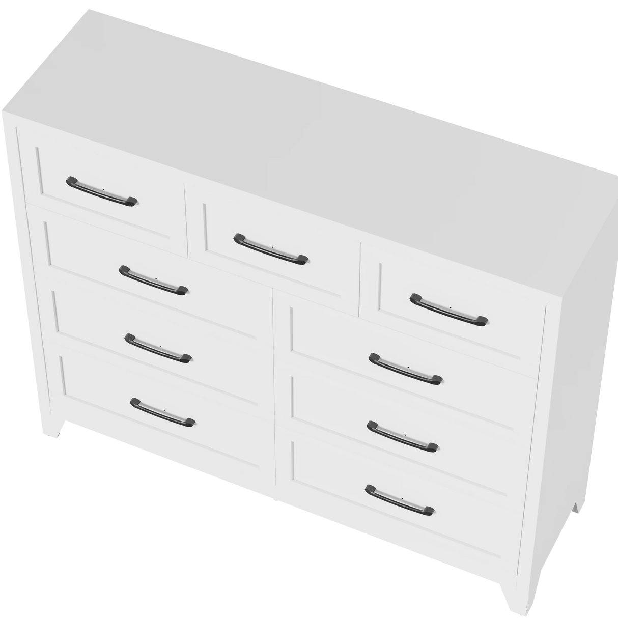 9-Drawer White Metal Tall Dresser With Smooth Drawers - Omega Lifestyles