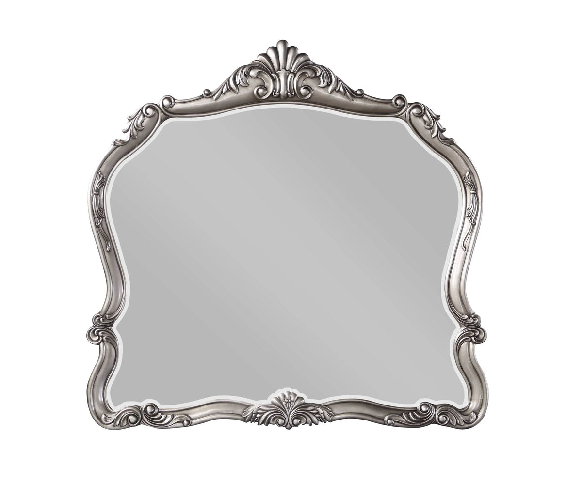Antique Platinum Synthetic Wood Wall Mirror 43x36-Inch - Omega Lifestyles