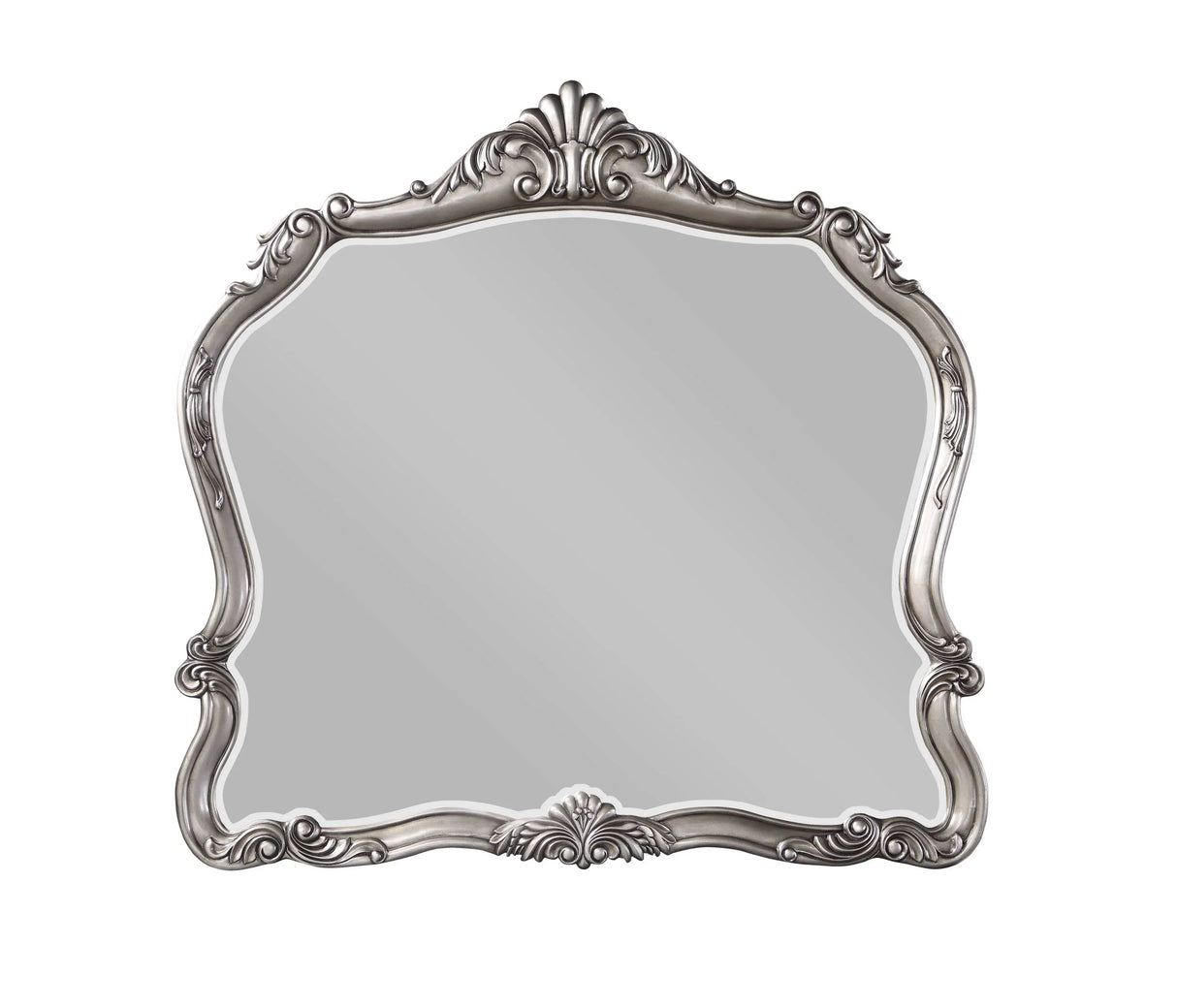 Antique Platinum Synthetic Wood Wall Mirror 43x36-Inch - Omega Lifestyles