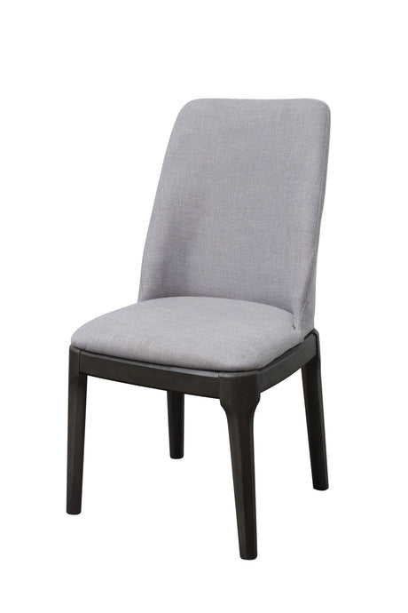 Set of 2 Light Gray Linen Armless Side Chairs - Omega Lifestyles