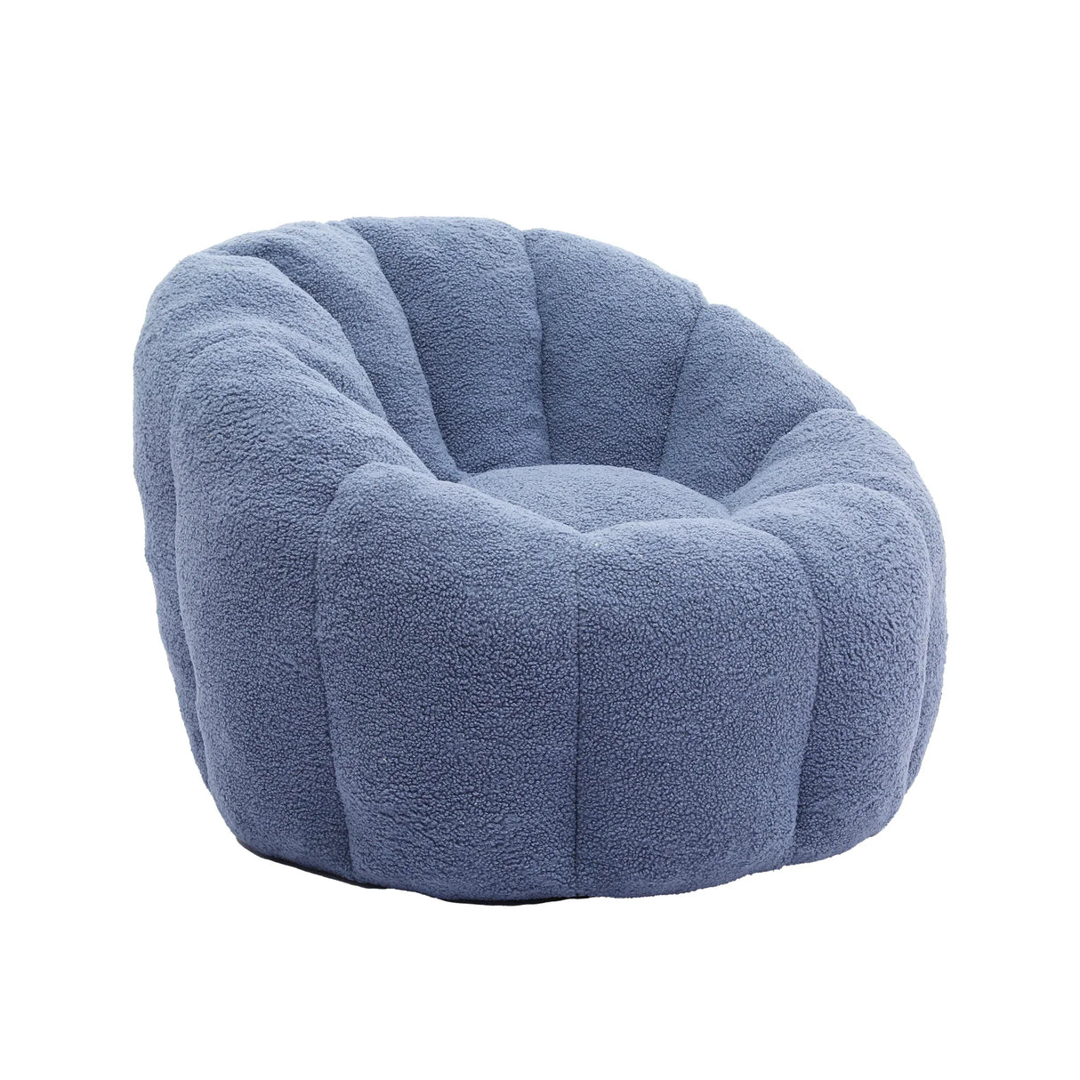 Plush Teddy Foam Bean Bag Chair With Armrests - Omega Lifestyles