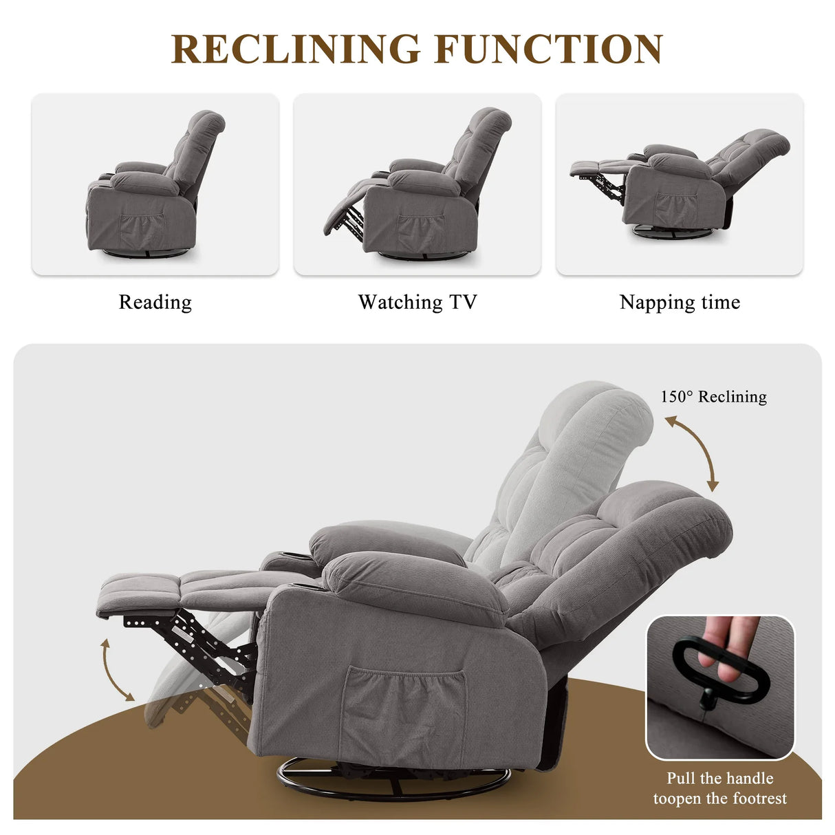 3D Kneading Heated Recliner Massage Chair With USB Port - Omega Lifestyles