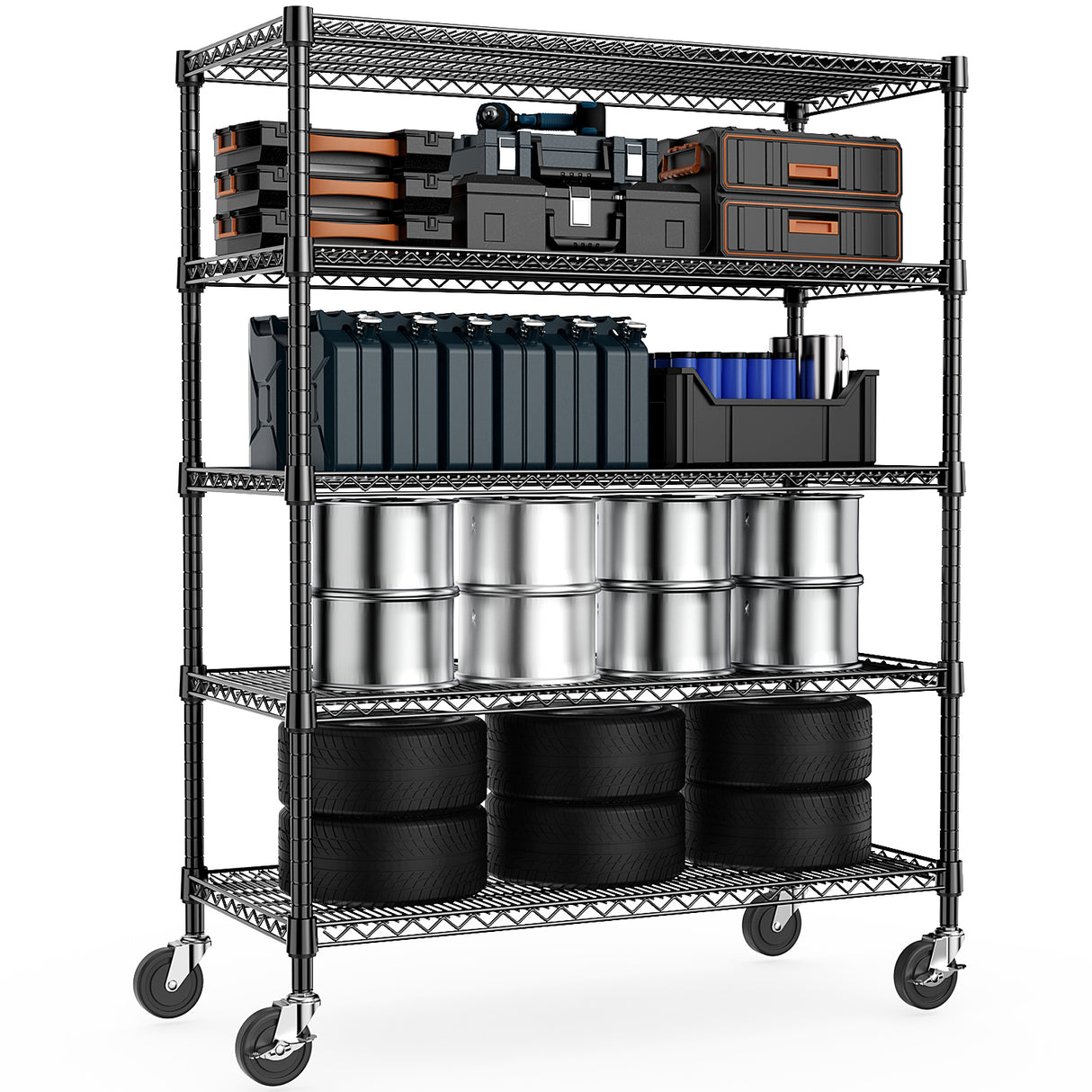 Heavy Duty 5-Tier Adjustable Metal Storage Shelving Unit