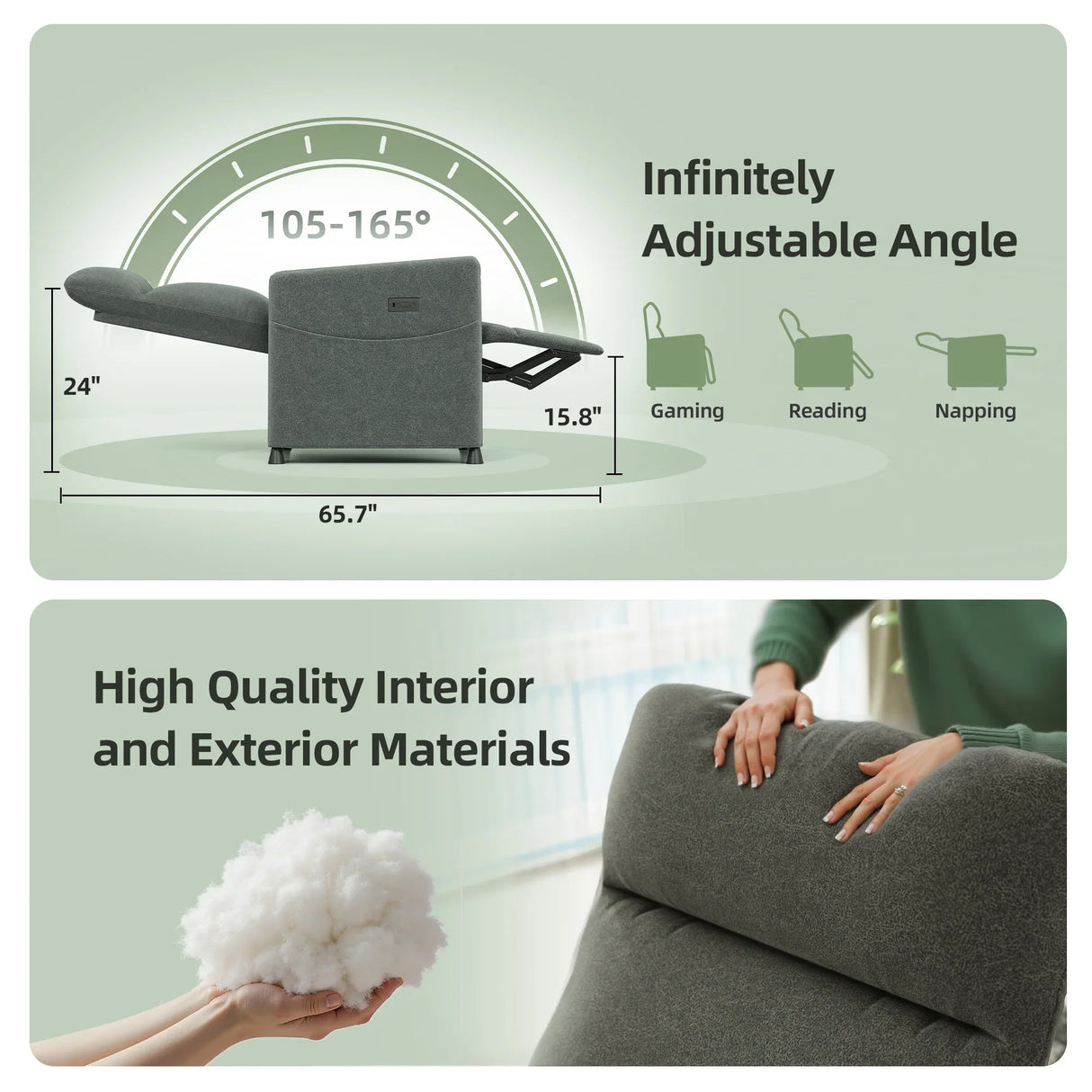 Velvet Power Lift Electric Recliner Chair Gray - Omega Lifestyles