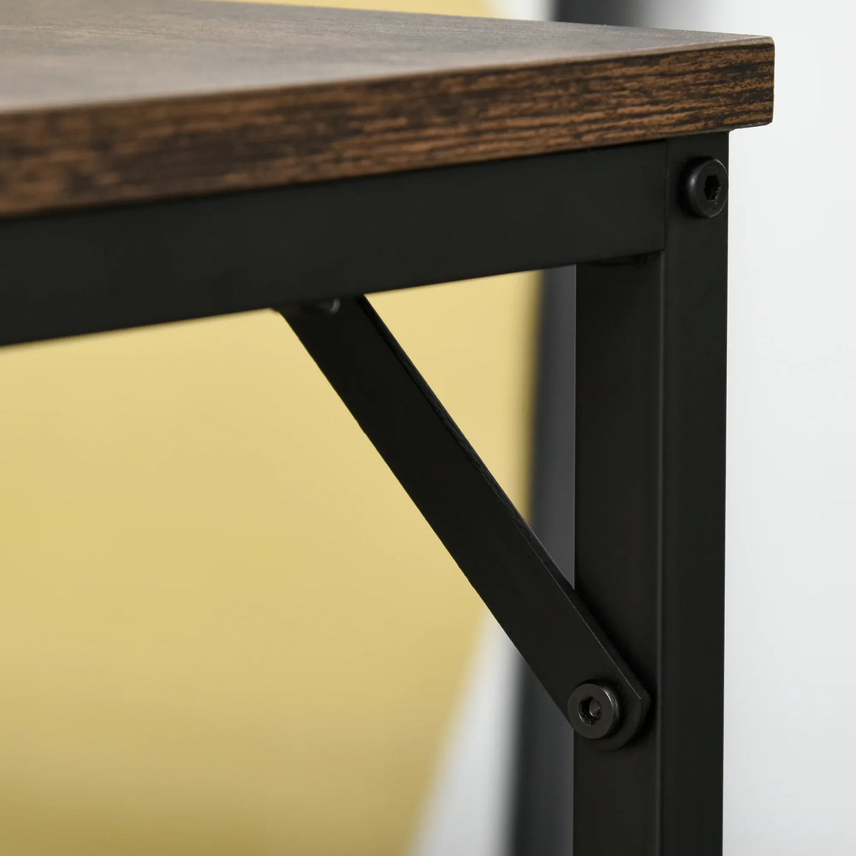 5-Piece Industrial Rustic Brown Particle Board Bar Table Set - Omega Lifestyles