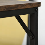 5-Piece Industrial Rustic Brown Particle Board Bar Table Set - Omega Lifestyles