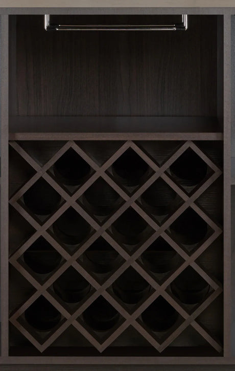 Espresso Synthetic Wood Wine Cabinet With Rack - Omega Lifestyles